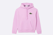 Lacoste Loose Fit Hooded Organic Cotton Jogger Sweatshirt Pink